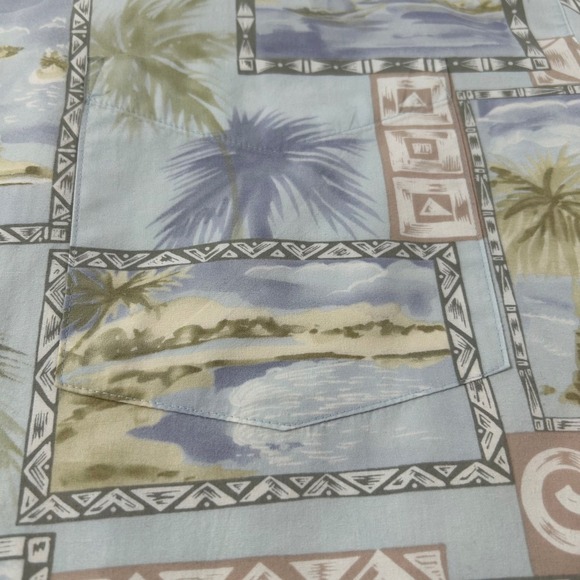 Batik Bay Men's XL Palm Tree Island Print Button Up Hawaiian Shirt - Picture 8 of 12